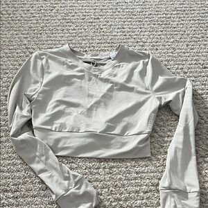 Gymshark Cream Long Sleeve Crop Top